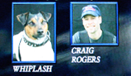 Whiplash and Craig Rogers. Whiplash visited Grateful Pets recently for grooming.